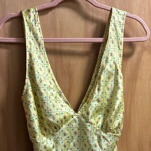 PINK Victoria's Secret Yellow Floral Mini Dress